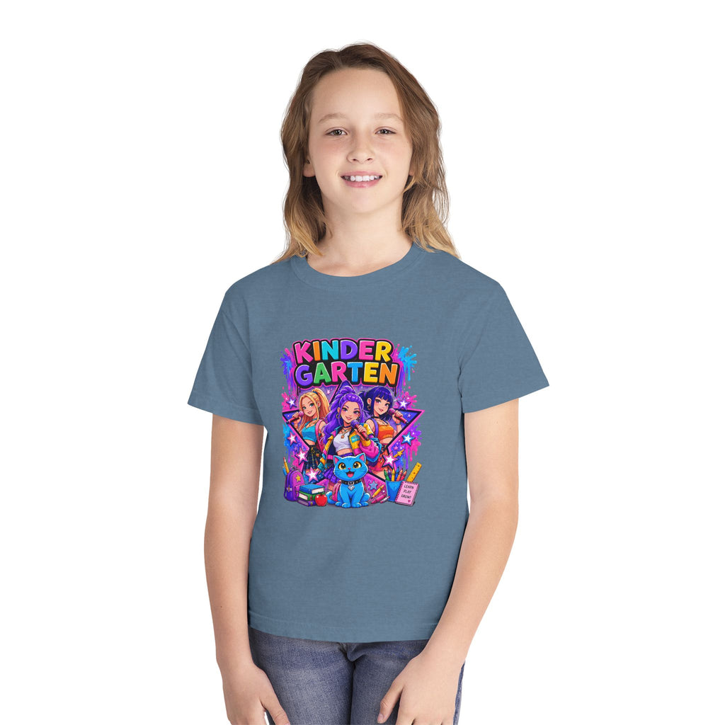 Kindergarten Kids Tee — Colorful Back-to-School Graphic Shirt