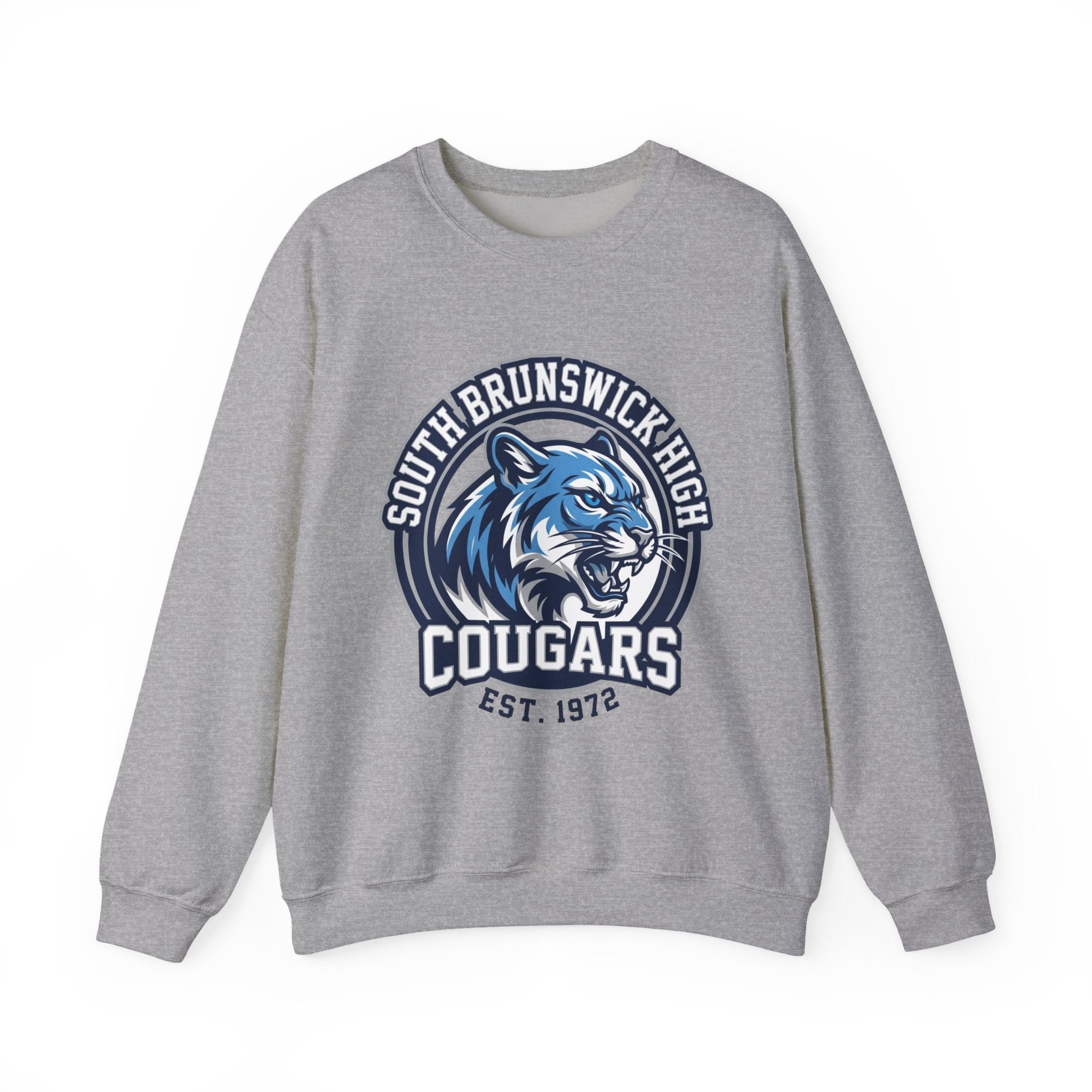 Cougars Crewneck Sweatshirt — South Brunswick High School Mascot Pullover