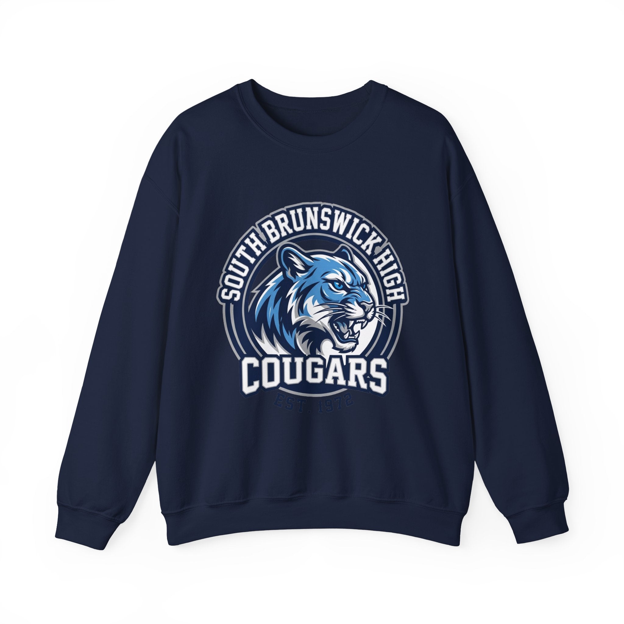 Cougars Crewneck Sweatshirt — South Brunswick High School Mascot Pullover