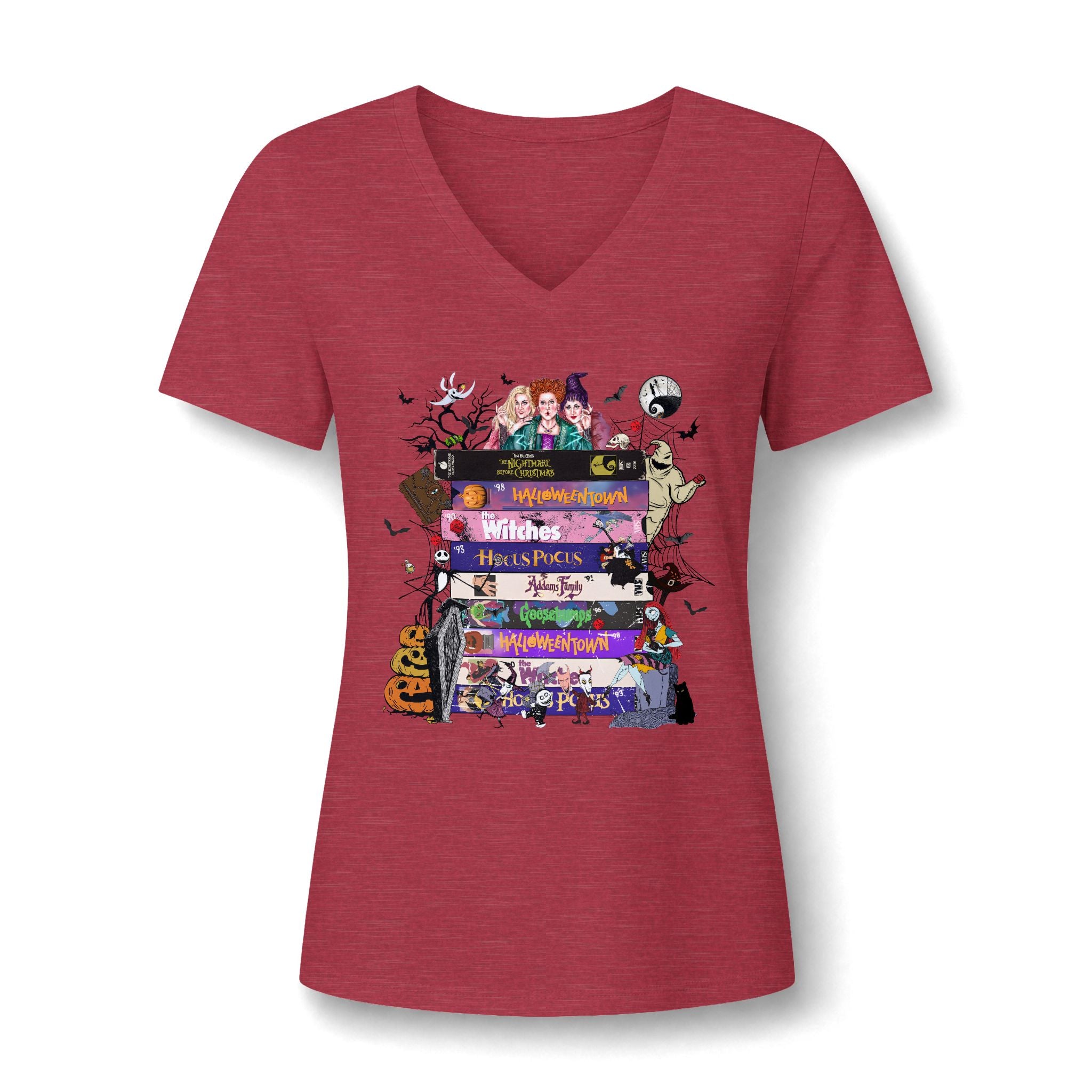 Book Stack V-Neck Tee