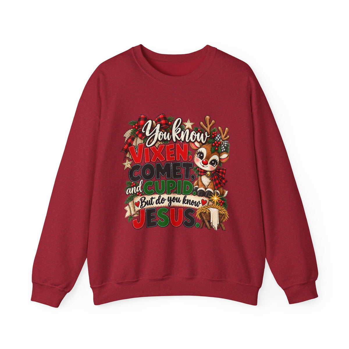 Christmas Reindeer Sweatshirt – Light and Salt Boutique