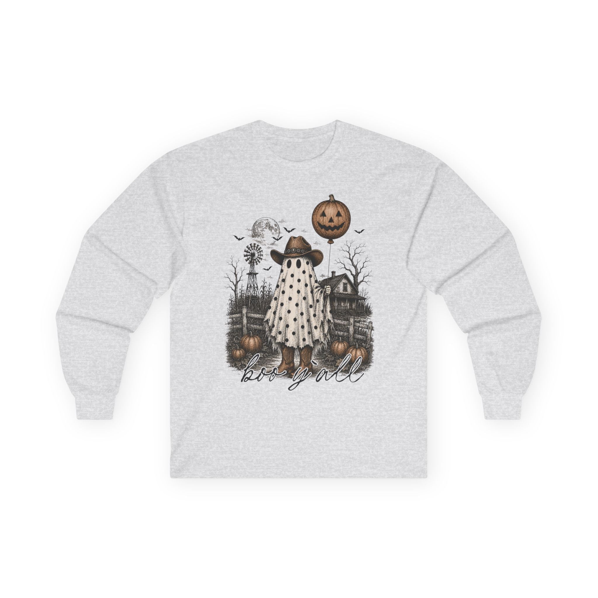 Halloween Ghost Girl Long Sleeve Tee