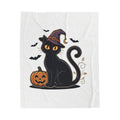Halloween Black Cat Velveteen Plush Blanket