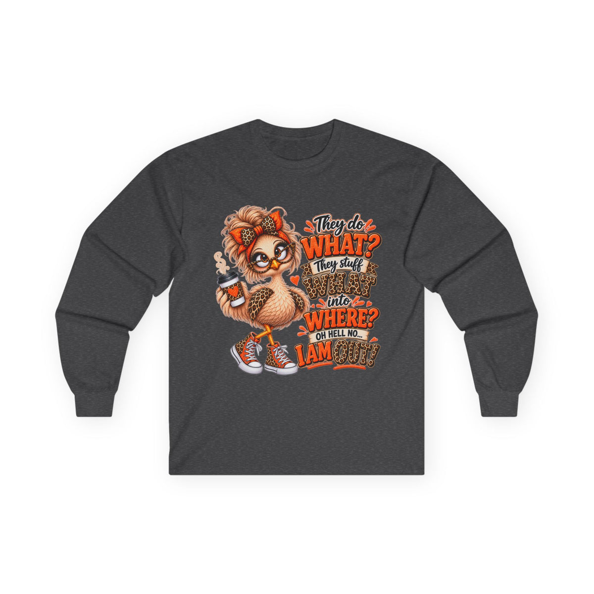 Cute Turkey Graphic Long Sleeve Tee