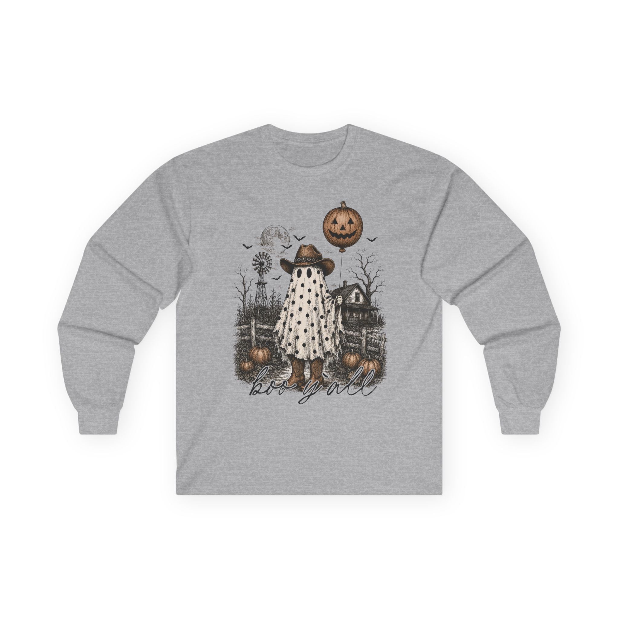 Halloween Ghost Girl Long Sleeve Tee