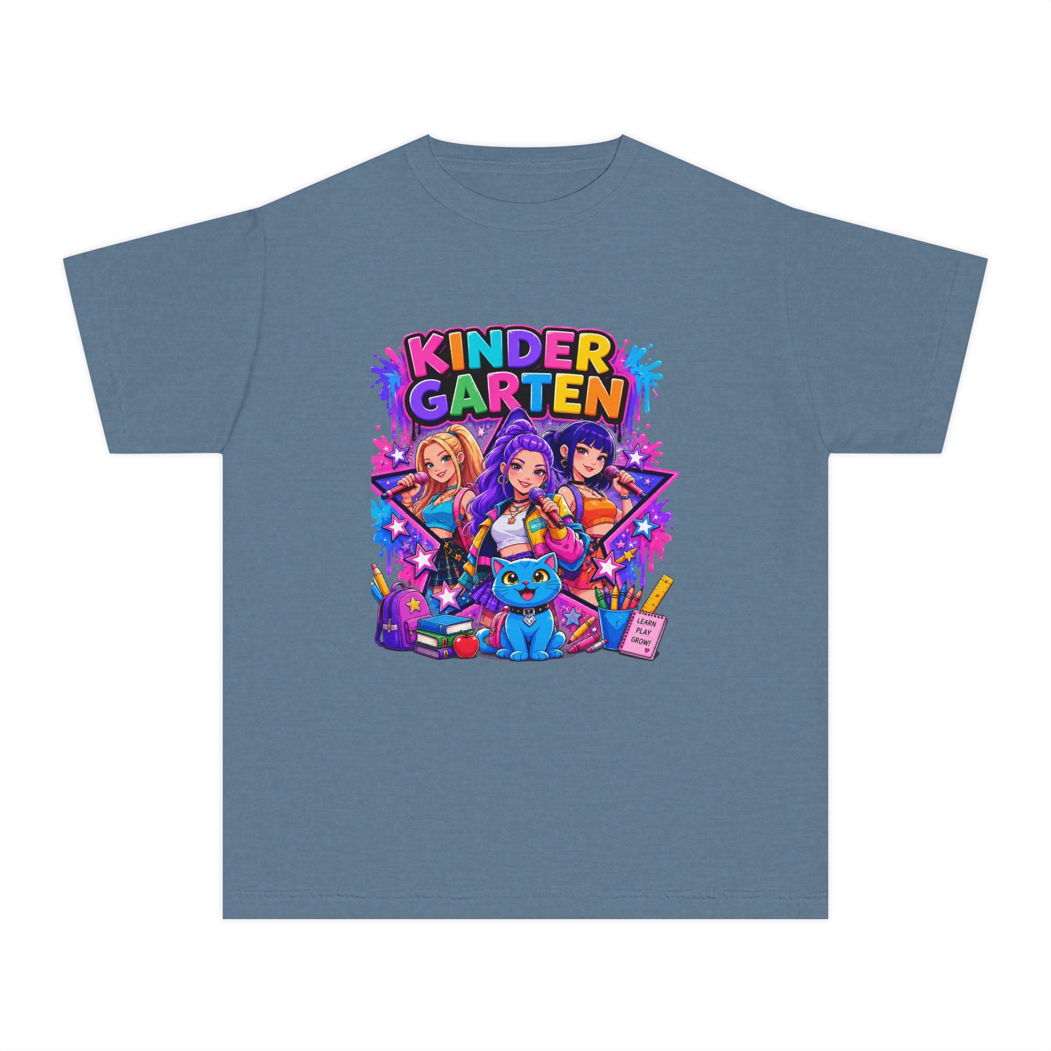 Kindergarten Kids Tee — Colorful Back-to-School Graphic Shirt