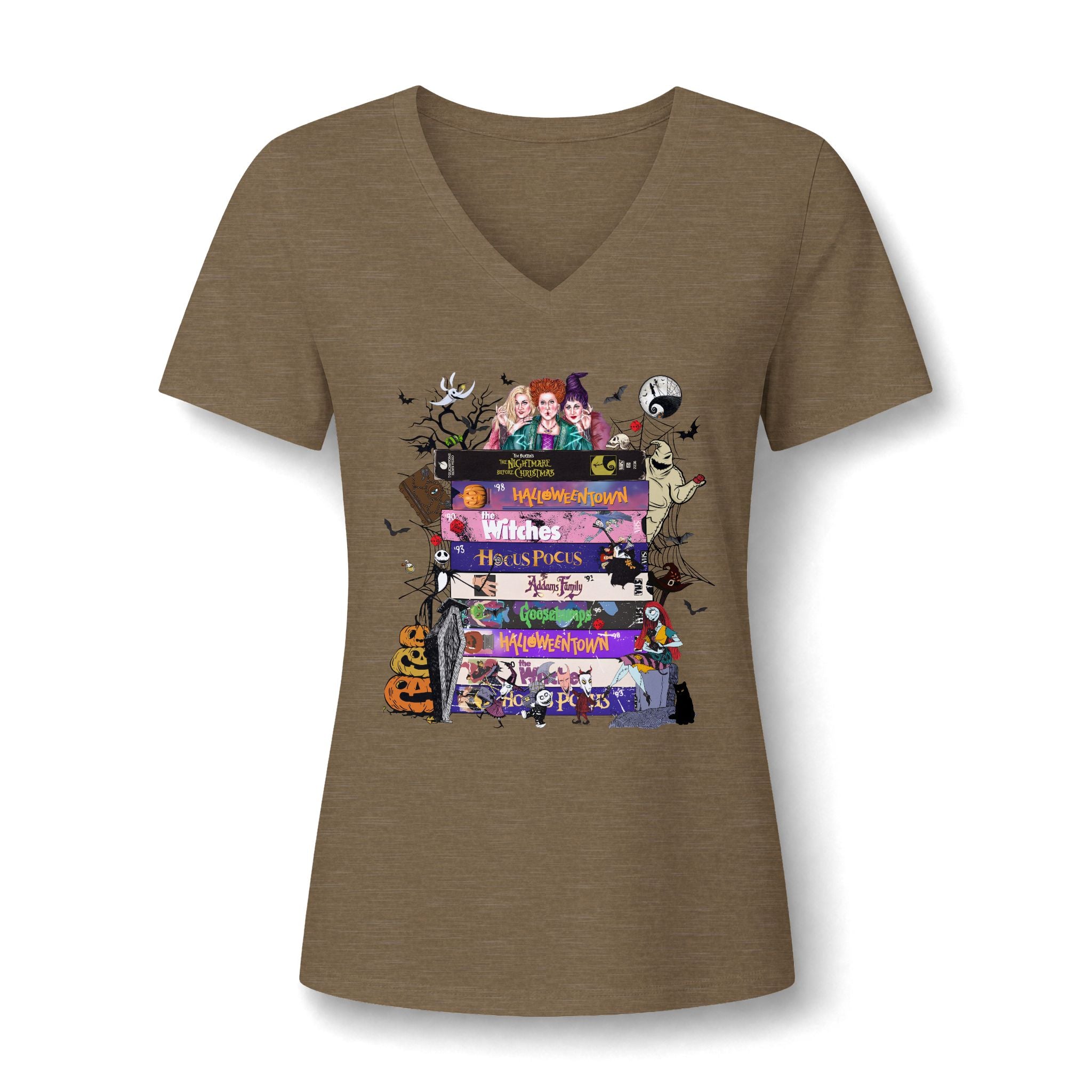 Book Stack V-Neck Tee