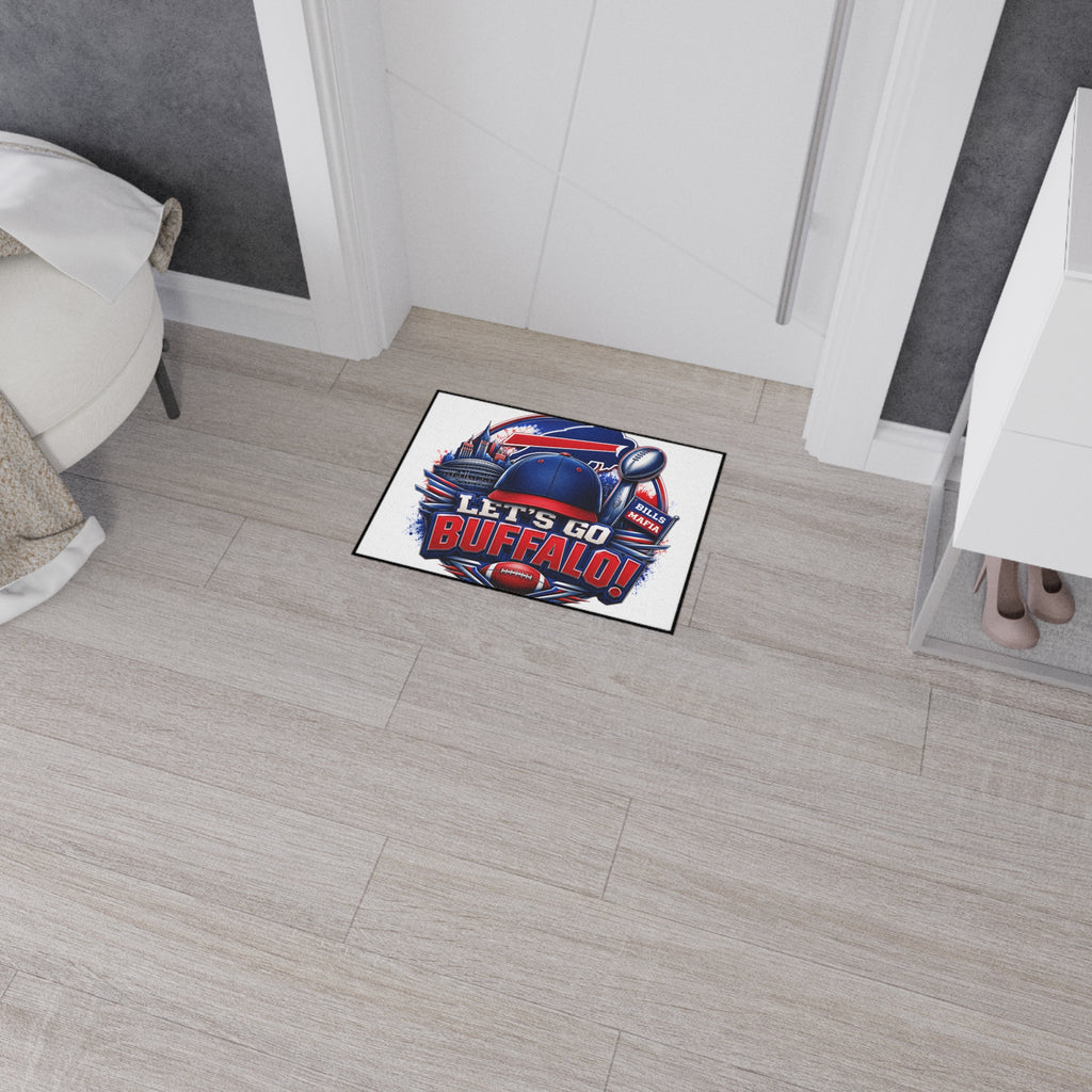Let's Go Buffalo! Heavy-Duty Football Floor Mat