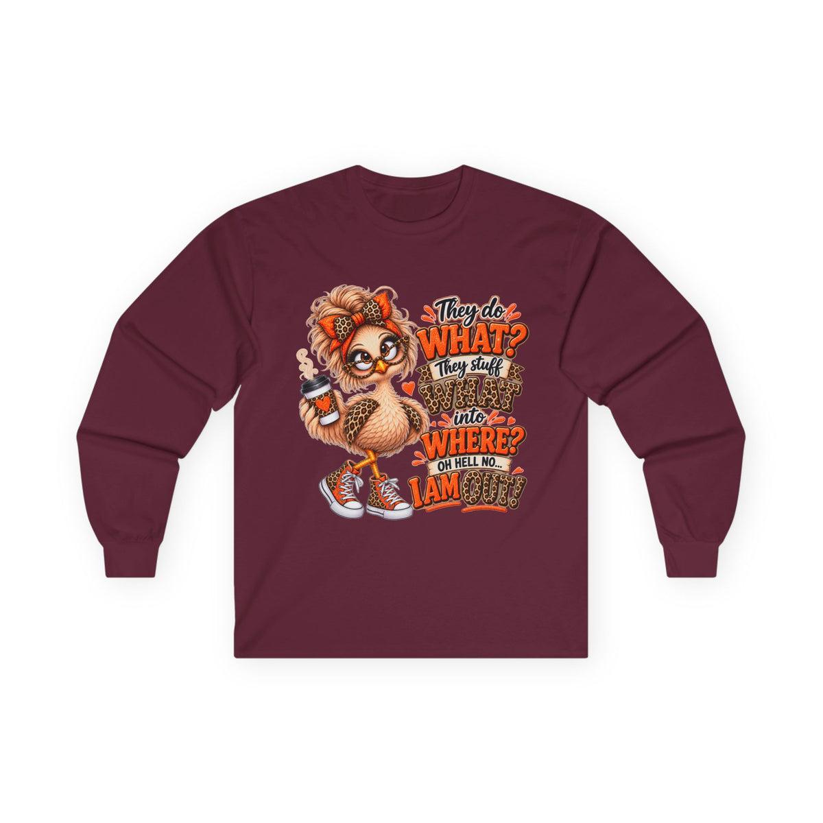 Cute Turkey Graphic Long Sleeve Tee