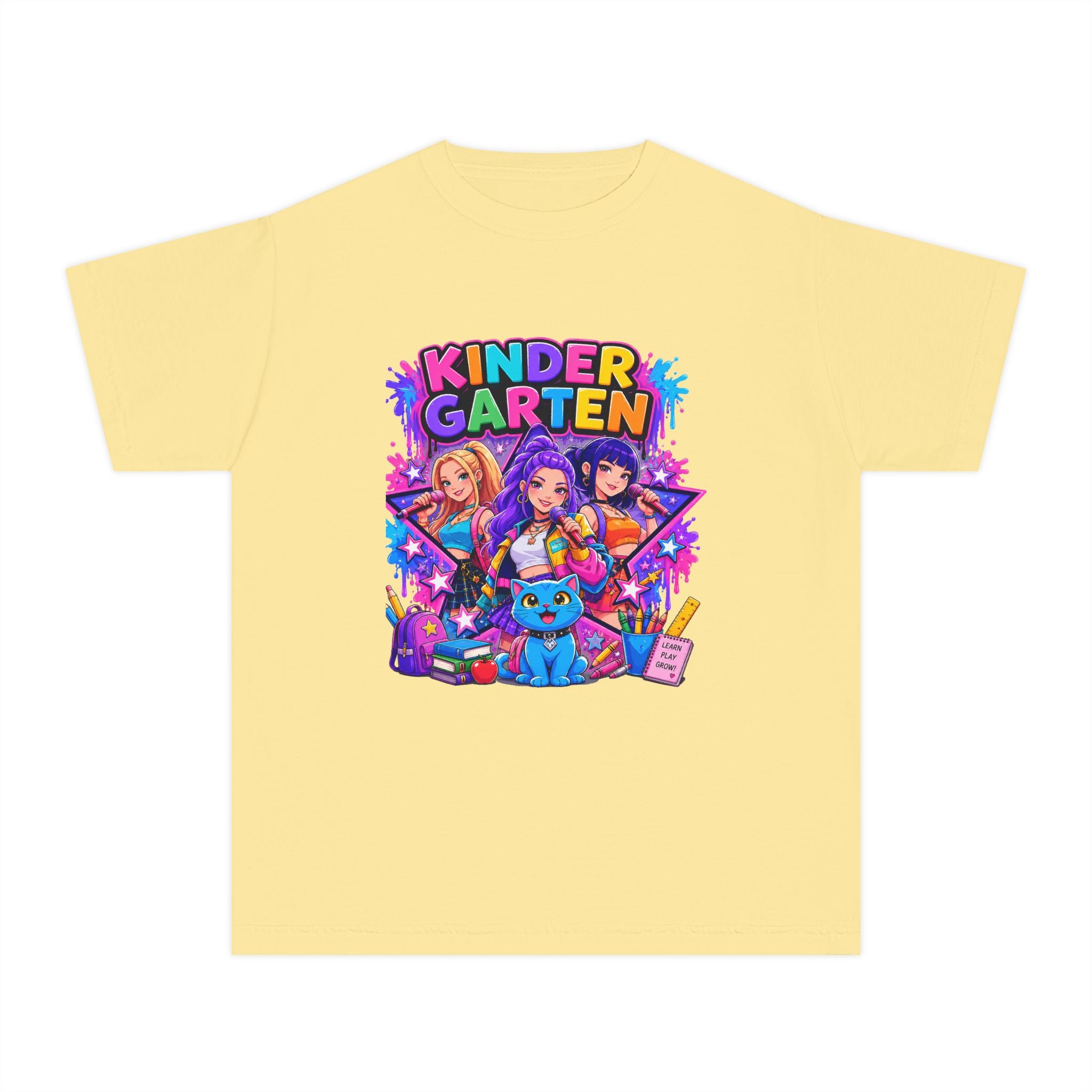 Kindergarten Kids Tee — Colorful Back-to-School Graphic Shirt