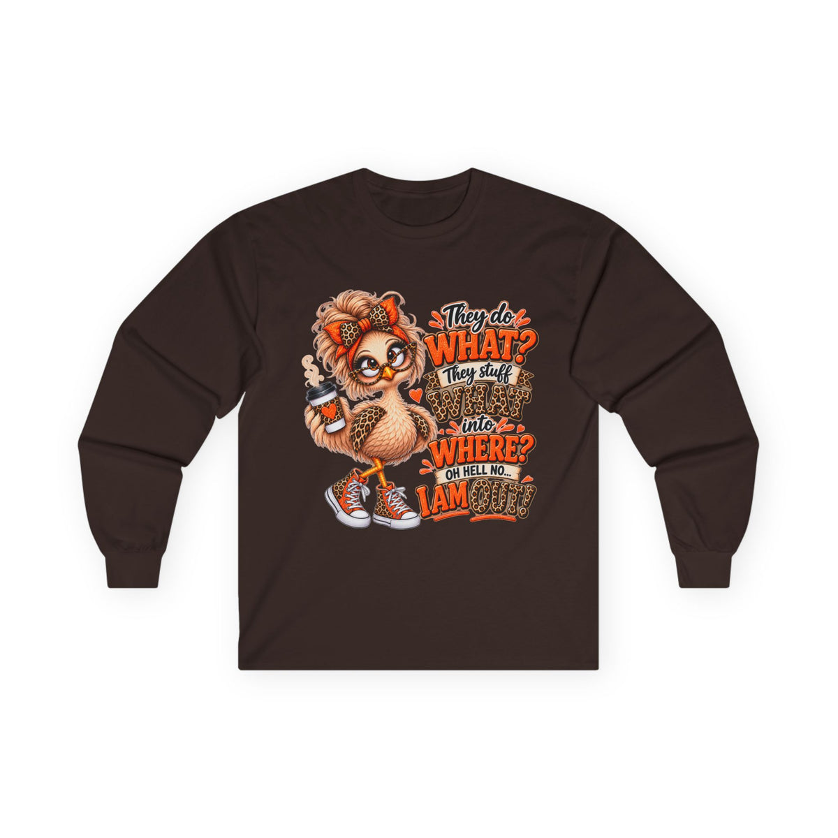 Cute Turkey Graphic Long Sleeve Tee
