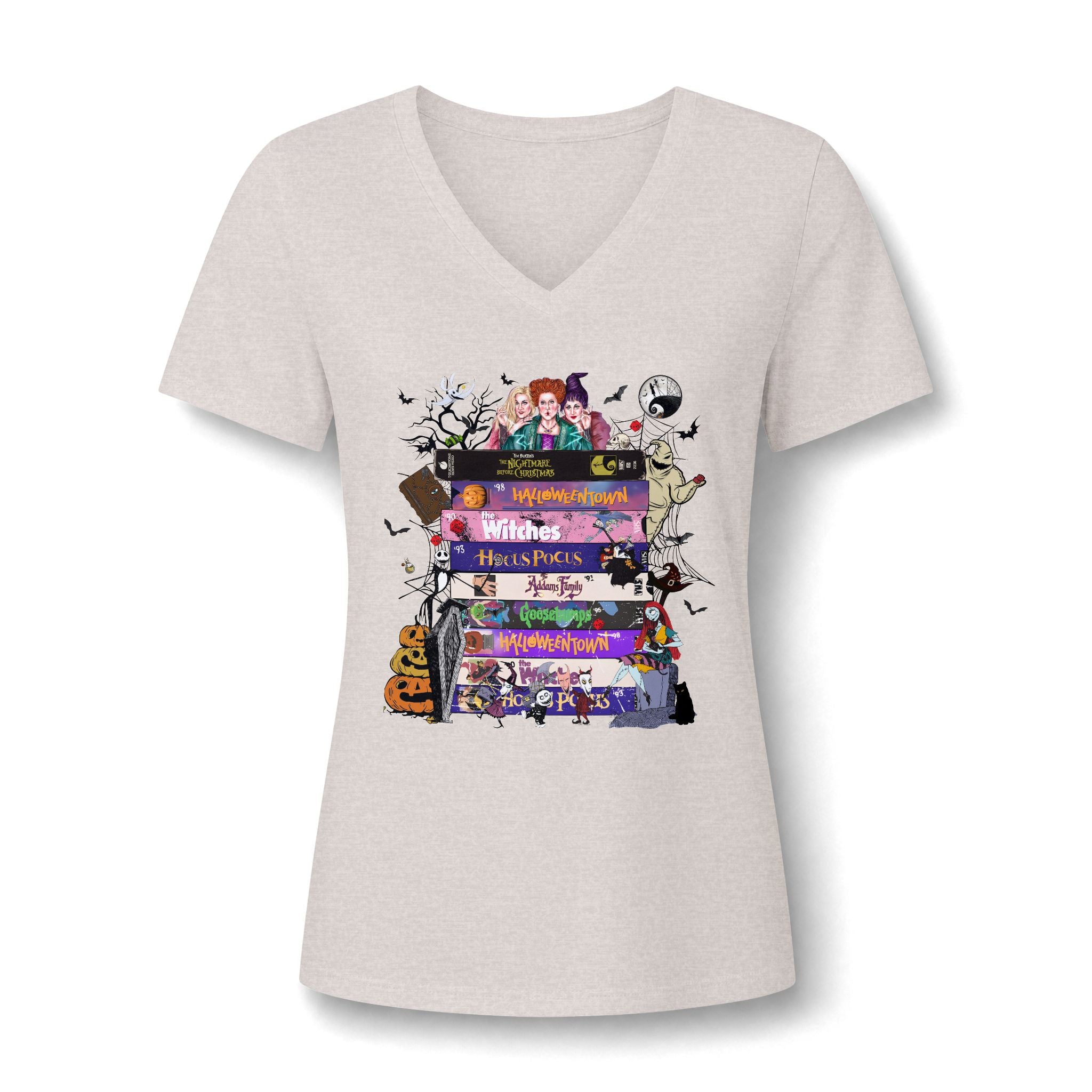 Book Stack V-Neck Tee
