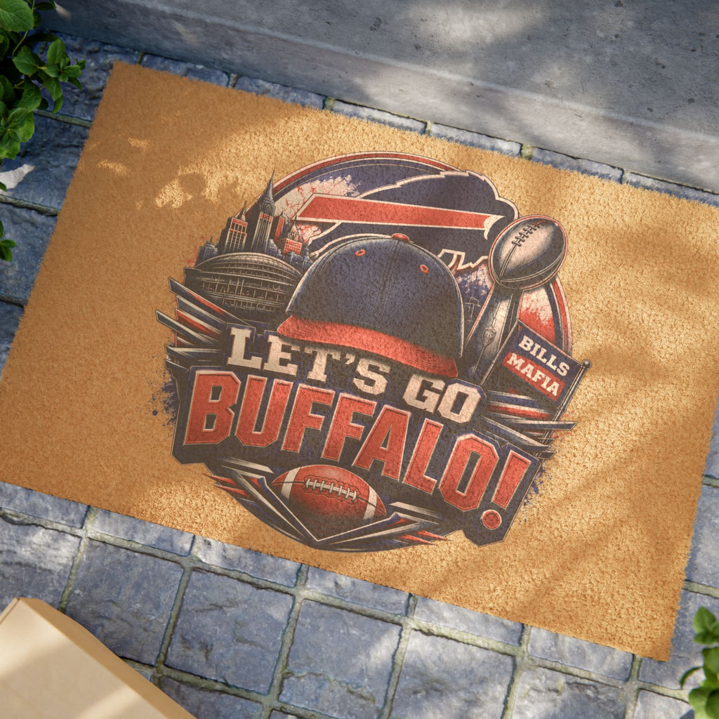 Let's Go Buffalo! Football Doormat — Buffalo Bills Fan Welcome Mat