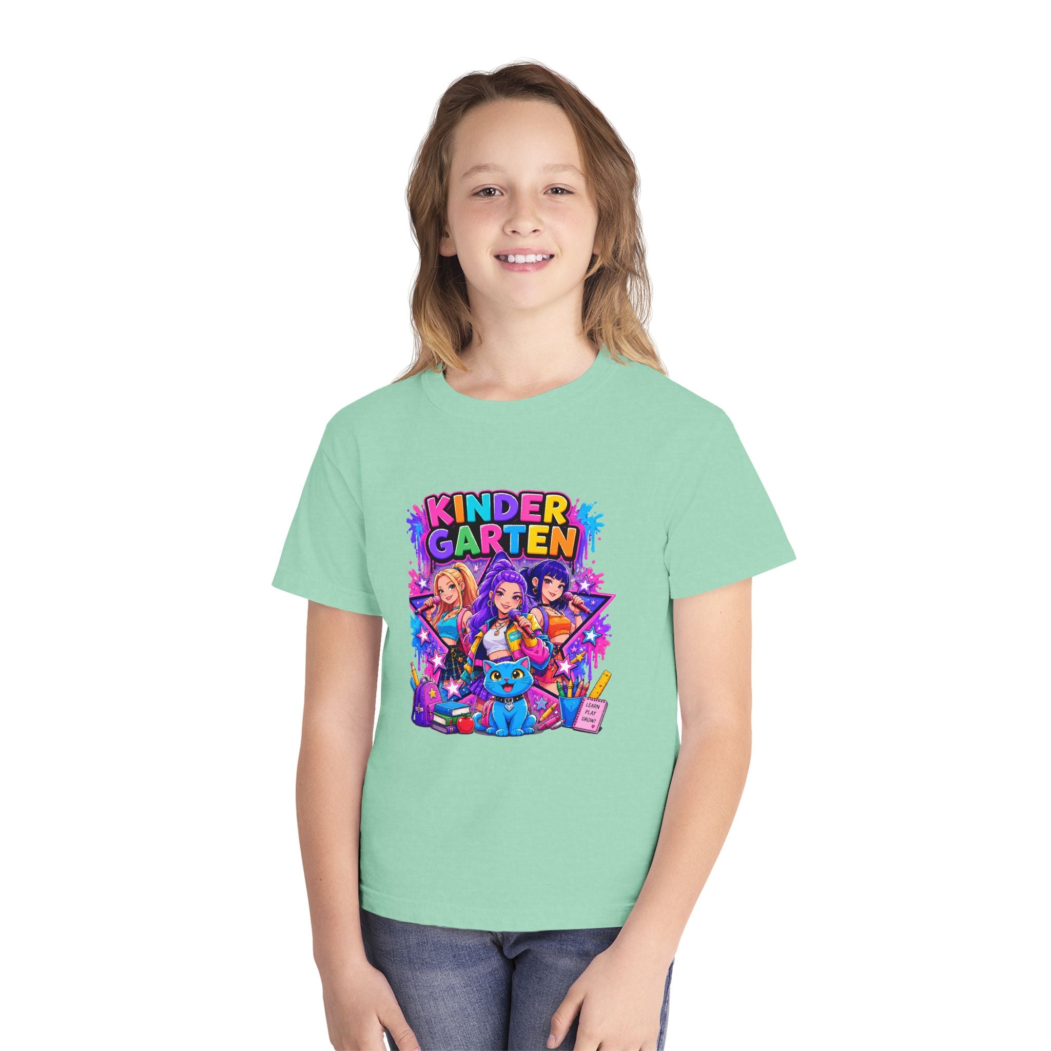 Kindergarten Kids Tee — Colorful Back-to-School Graphic Shirt