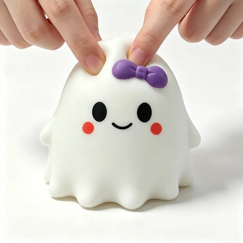 2 Pack Cute Ghost Squishy Toy Slow Rising Stress Relief Halloween Decor Squeeze Toy Set