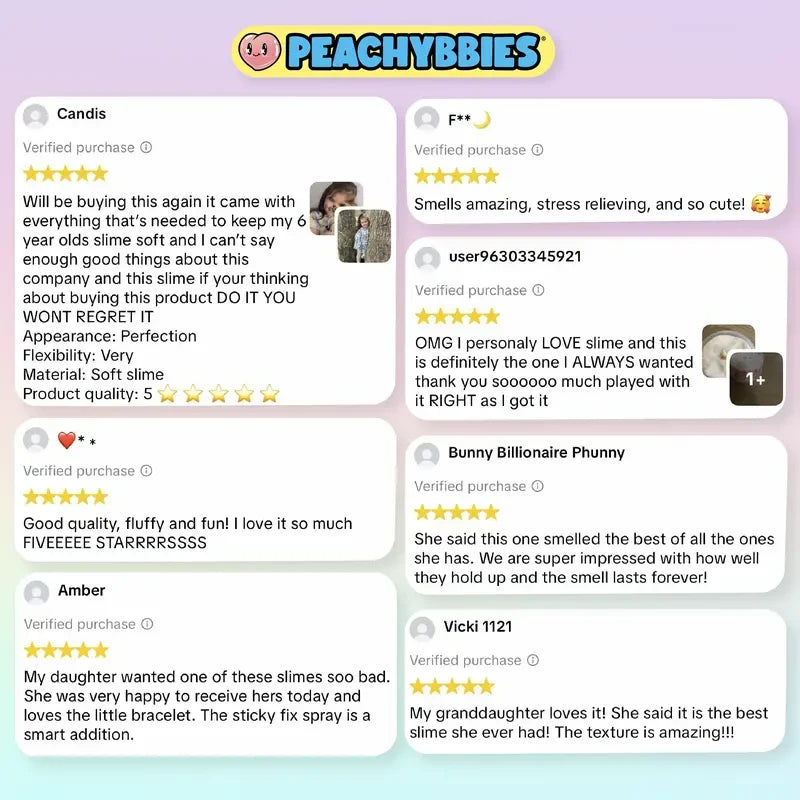 Peachybbies Scented Slime Bundle