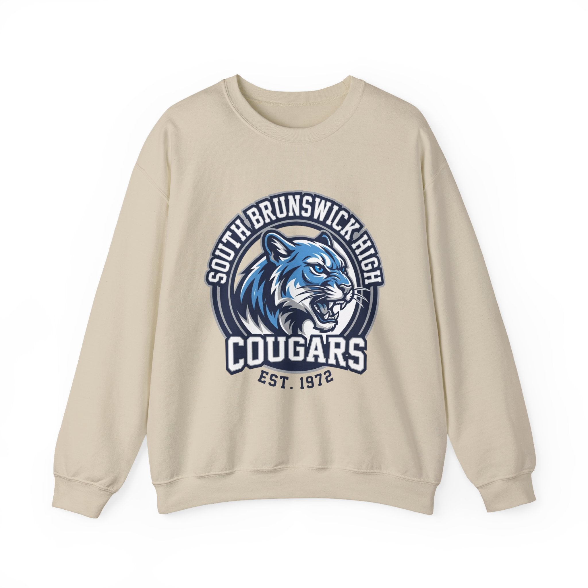 Cougars Crewneck Sweatshirt — South Brunswick High School Mascot Pullover