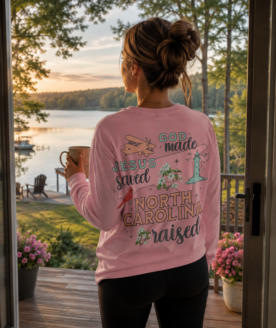 North Carolina Raised Long Sleeve T-Shirt