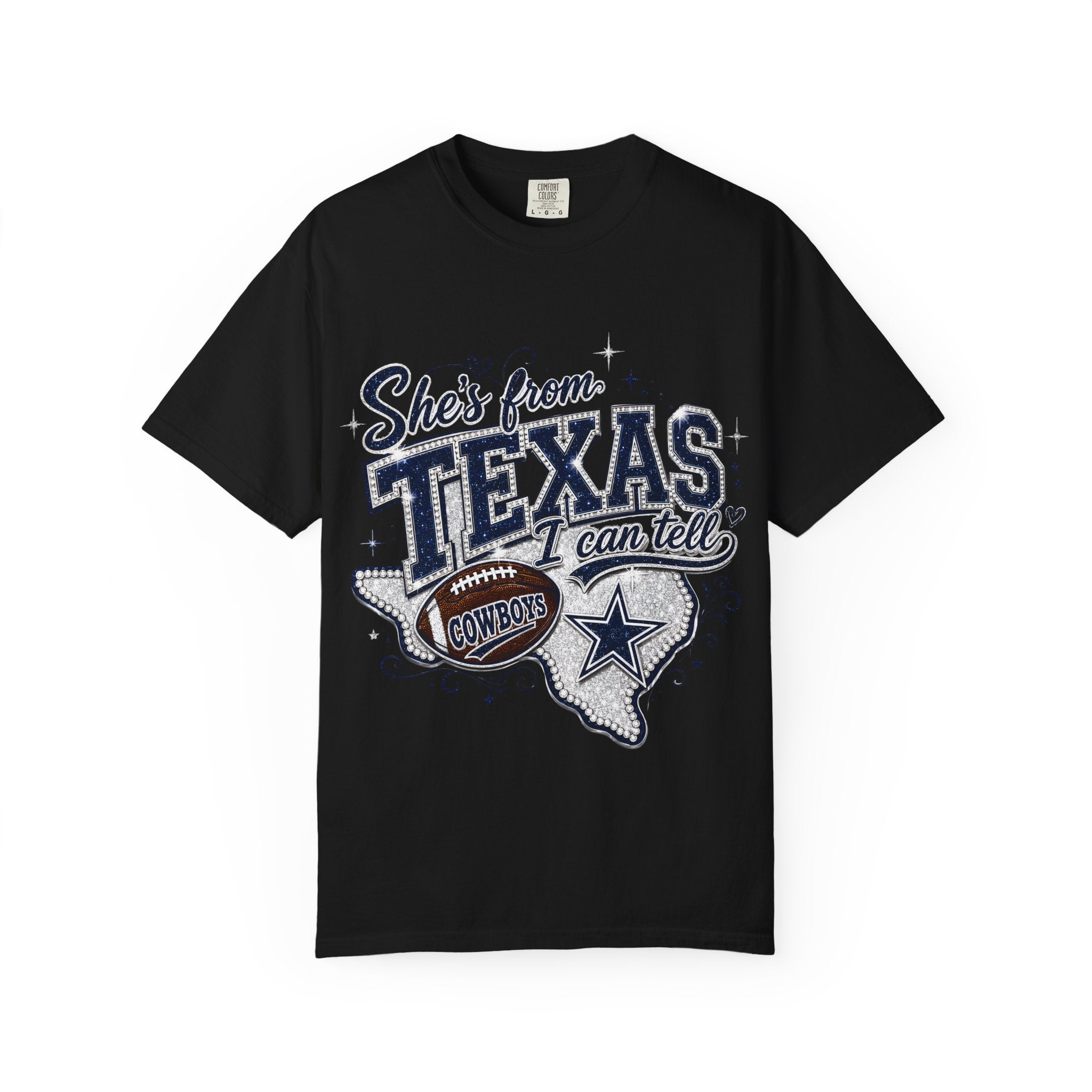 She's From Texas I Can Tell Tee — Dallas Cowboys Vintage Football Graphic T-Shirt