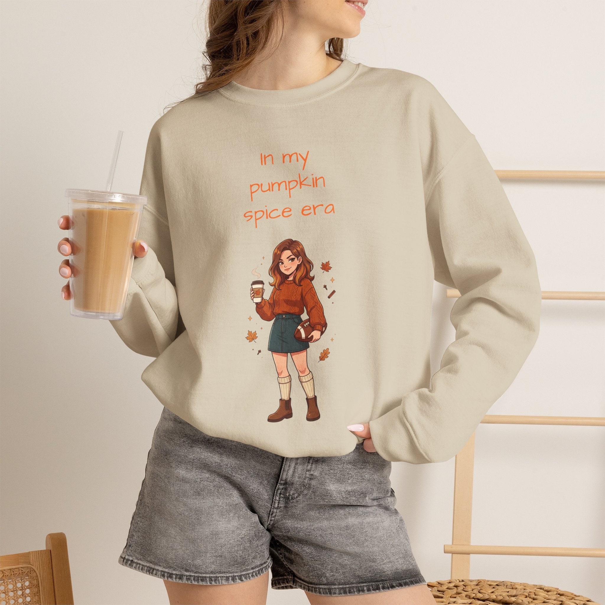 Pumpkin Spice Era Crewneck Sweatshirt — 'In My Pumpkin Spice Era' Cozy Fall Pullover