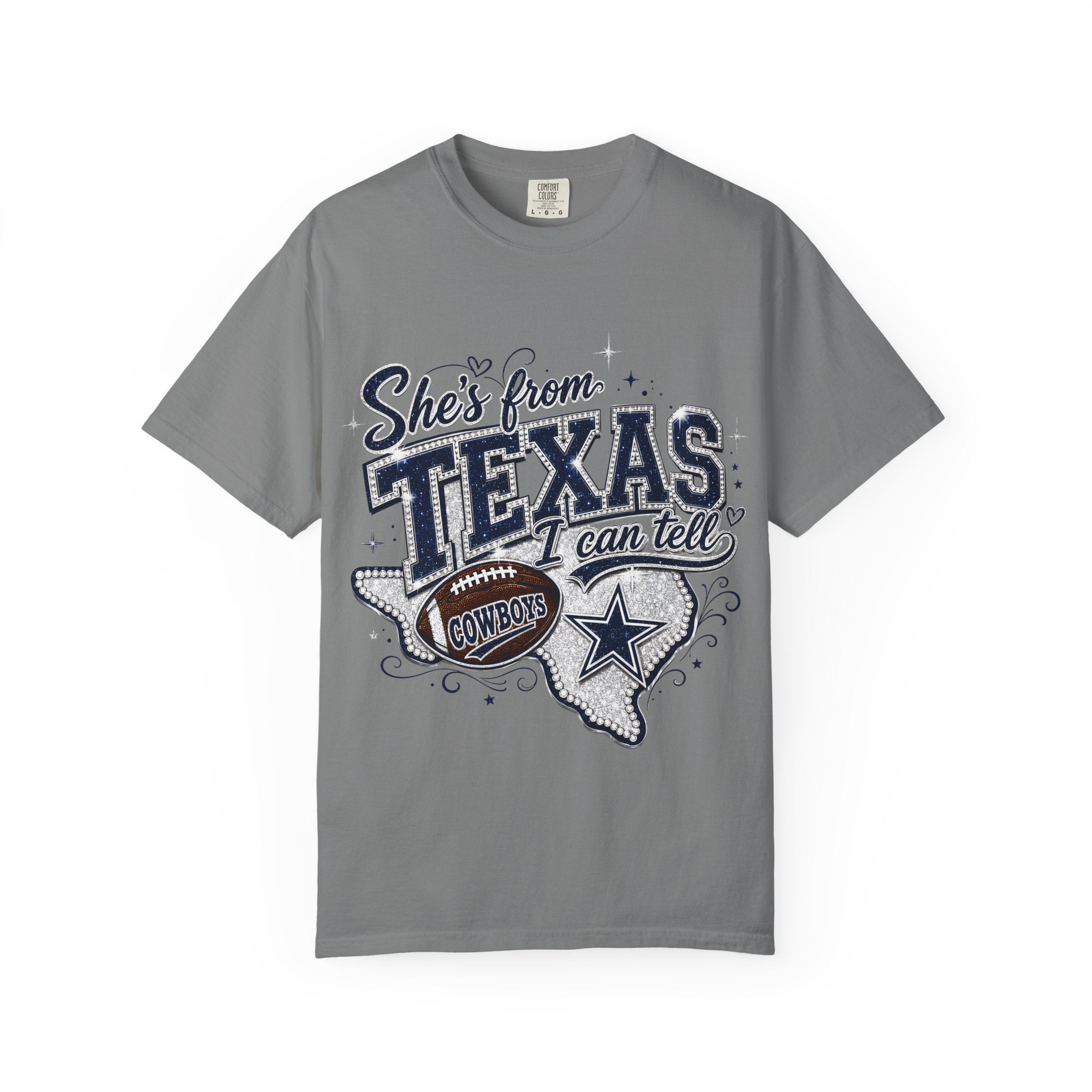 She's From Texas I Can Tell Tee — Dallas Cowboys Vintage Football Graphic T-Shirt
