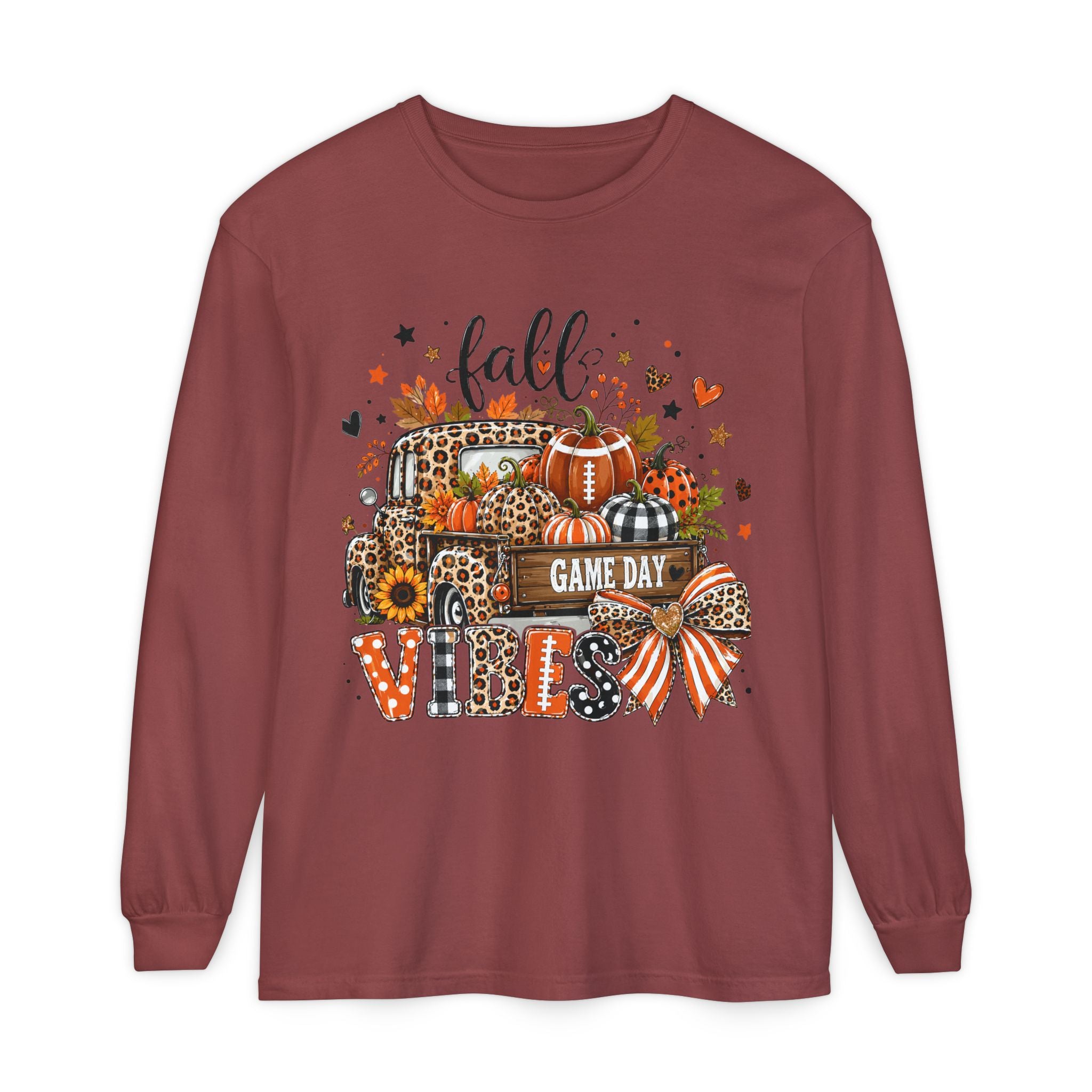 Fall Game Day Vibes Long Sleeve Tee