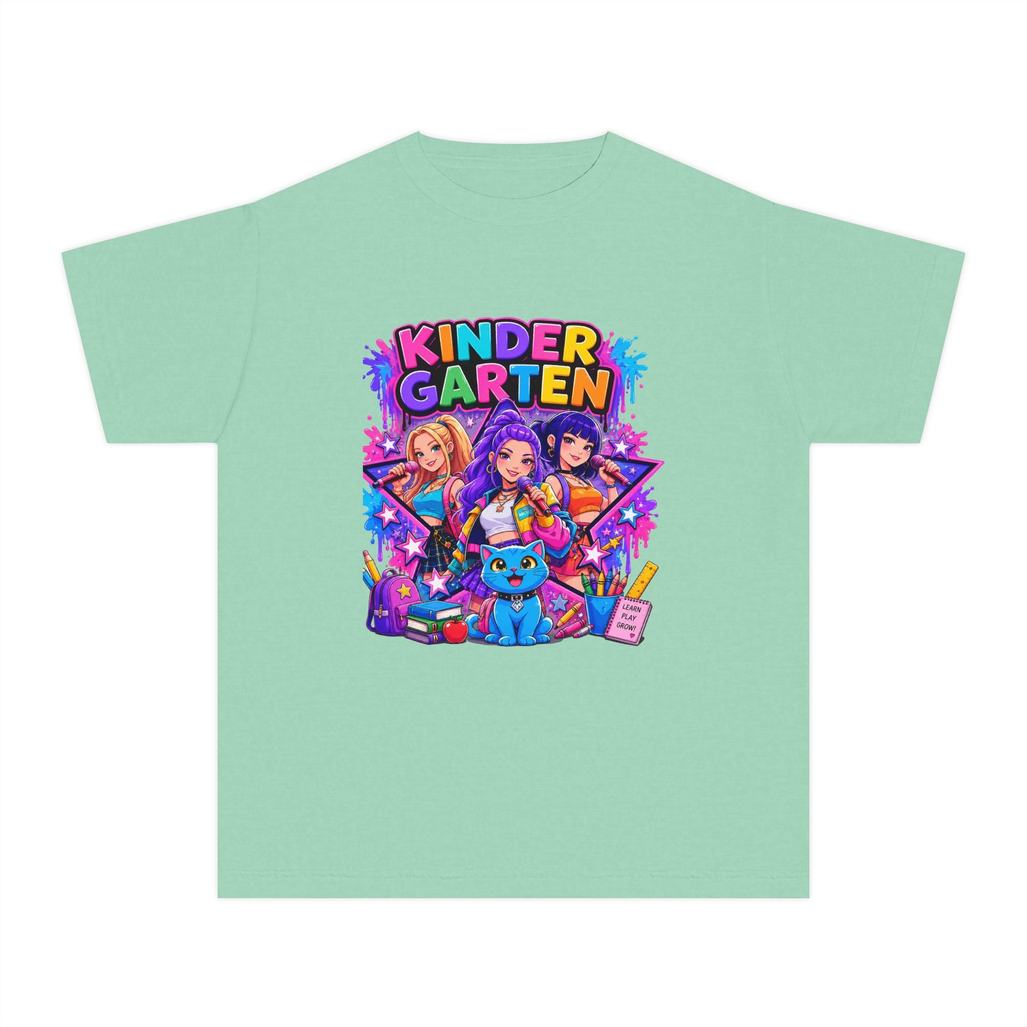 Kindergarten Kids Tee — Colorful Back-to-School Graphic Shirt