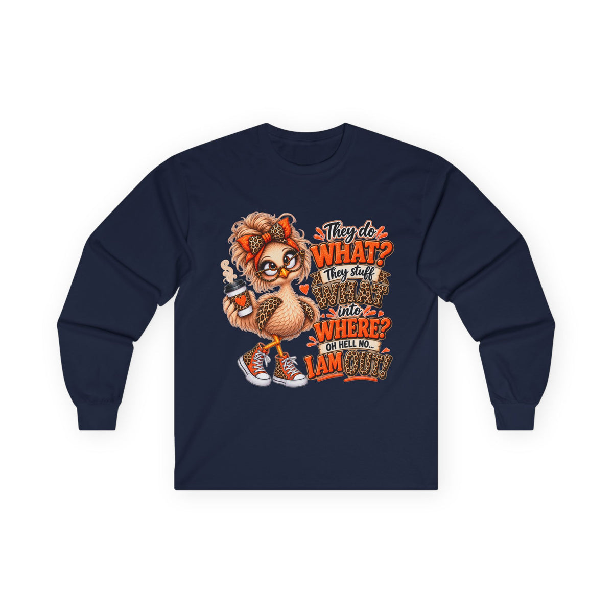 Cute Turkey Graphic Long Sleeve Tee
