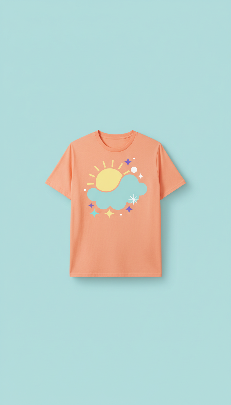Peachy Orange graphic tee