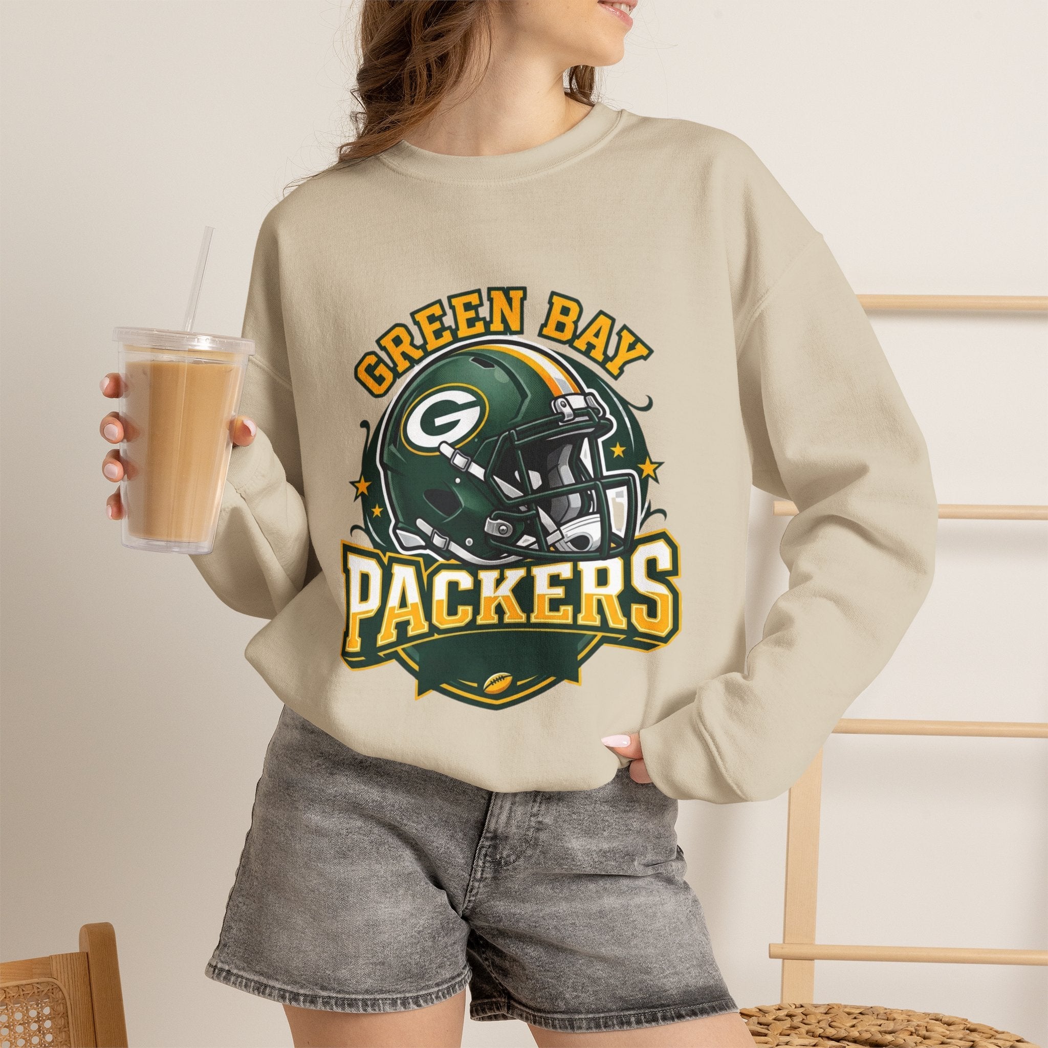 Green Bay Packers Football Crewneck Sweatshirt