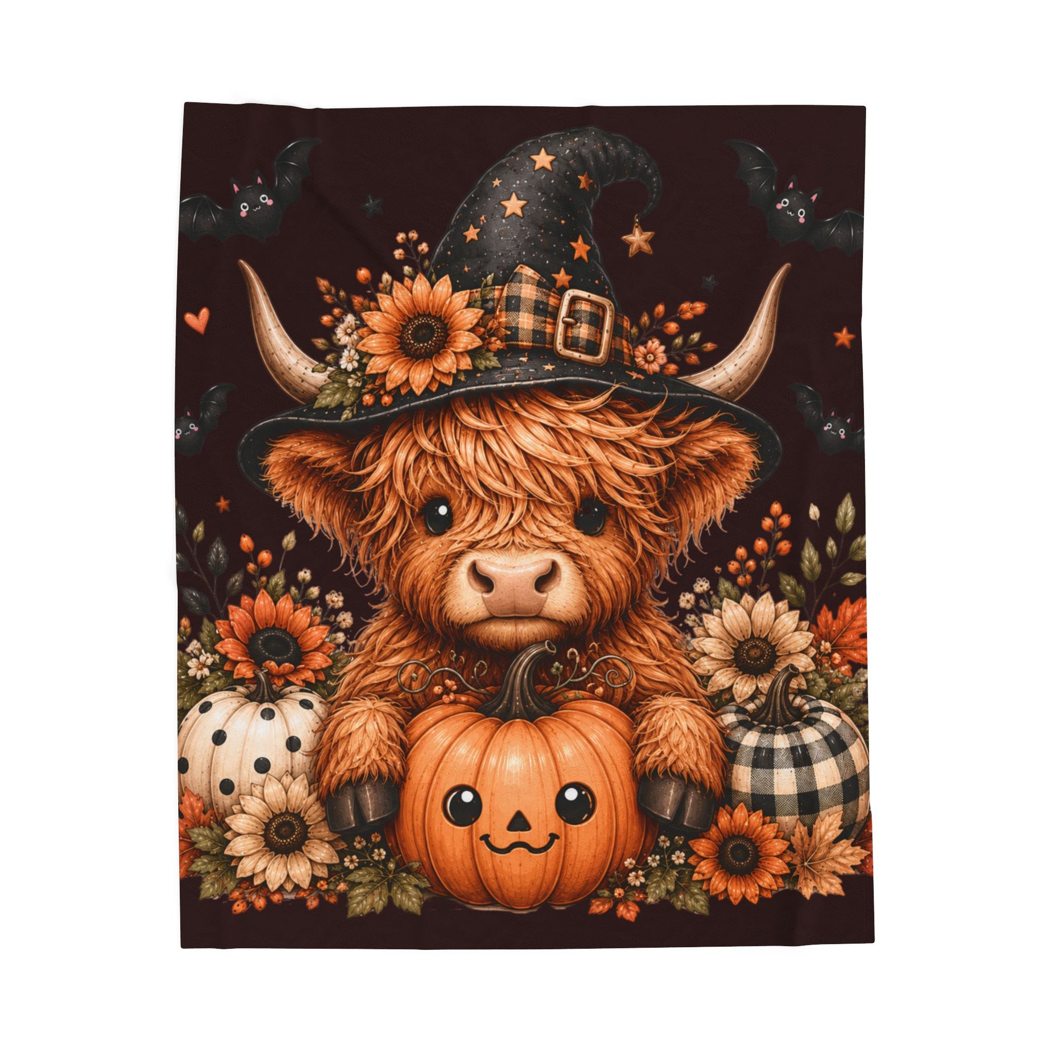 Velveteen Plush Blanket- Highland Cow