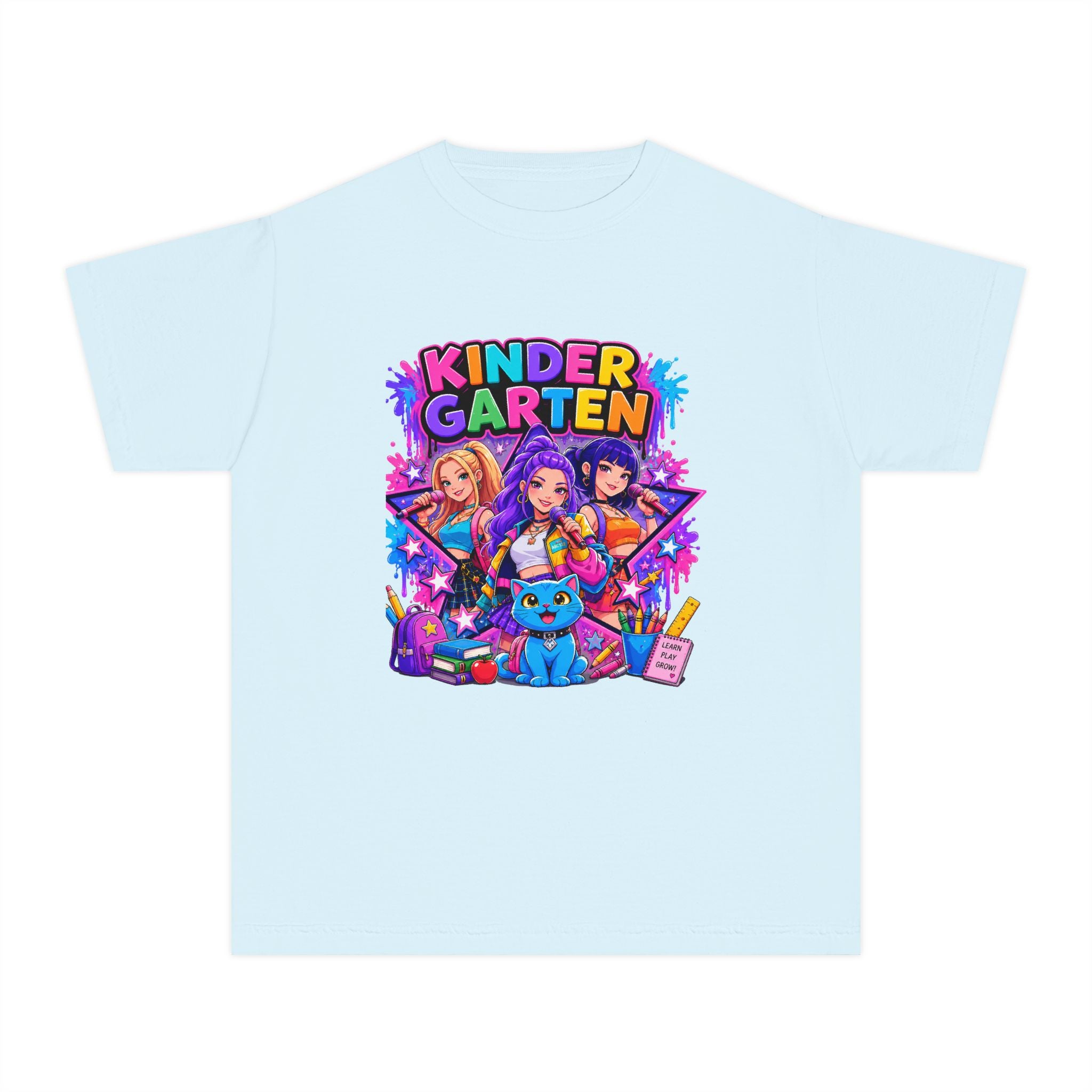 Kindergarten Kids Tee — Colorful Back-to-School Graphic Shirt