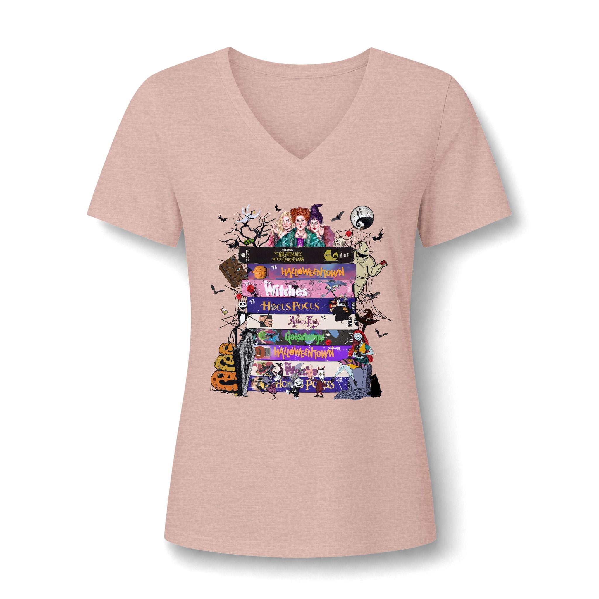 Book Stack V-Neck Tee