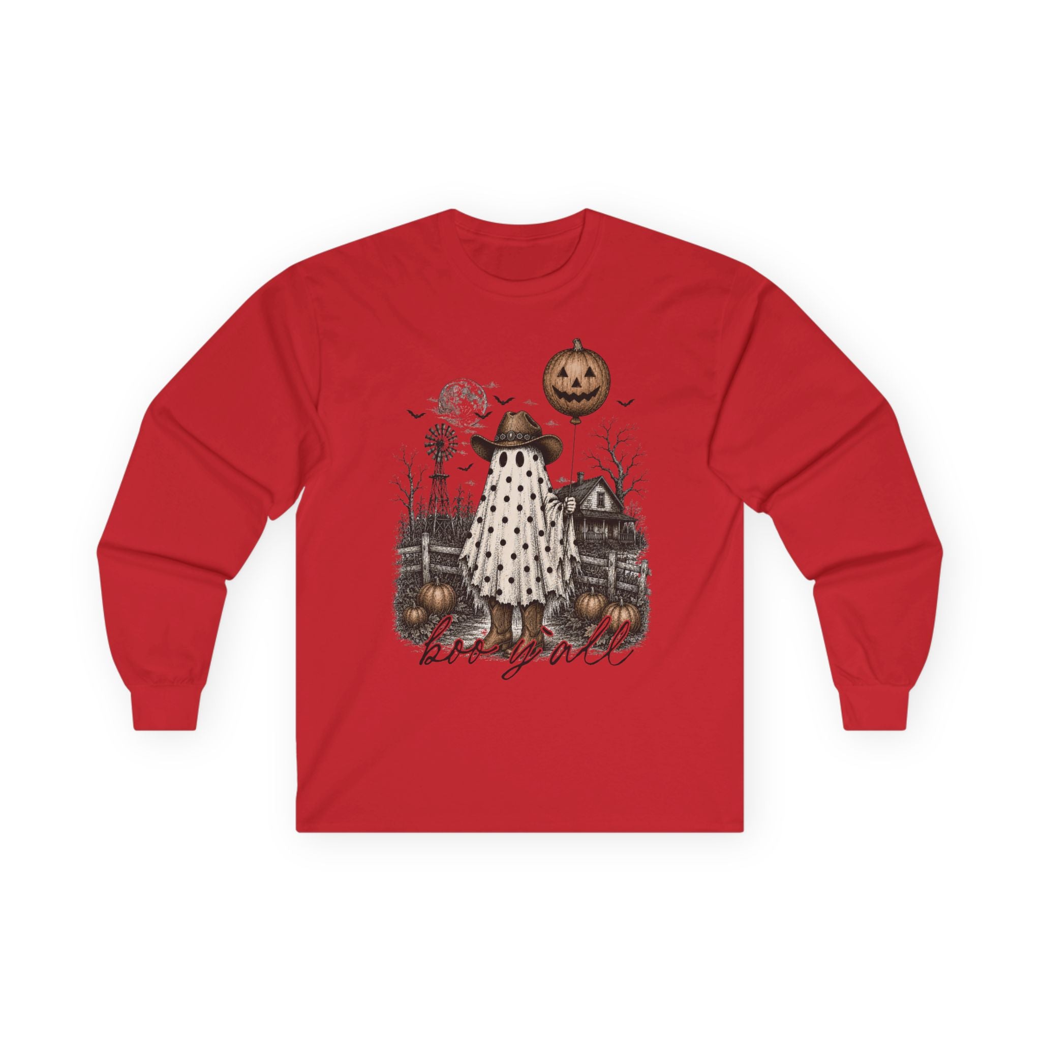 Halloween Ghost Girl Long Sleeve Tee