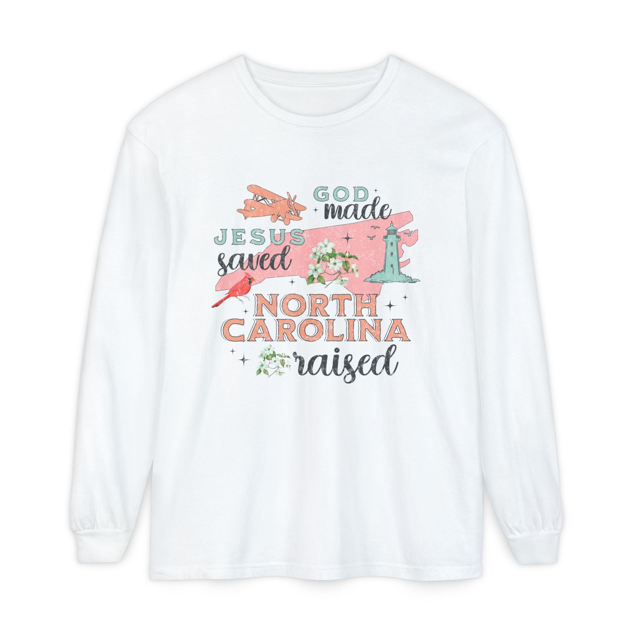 North Carolina Raised Long Sleeve T-Shirt