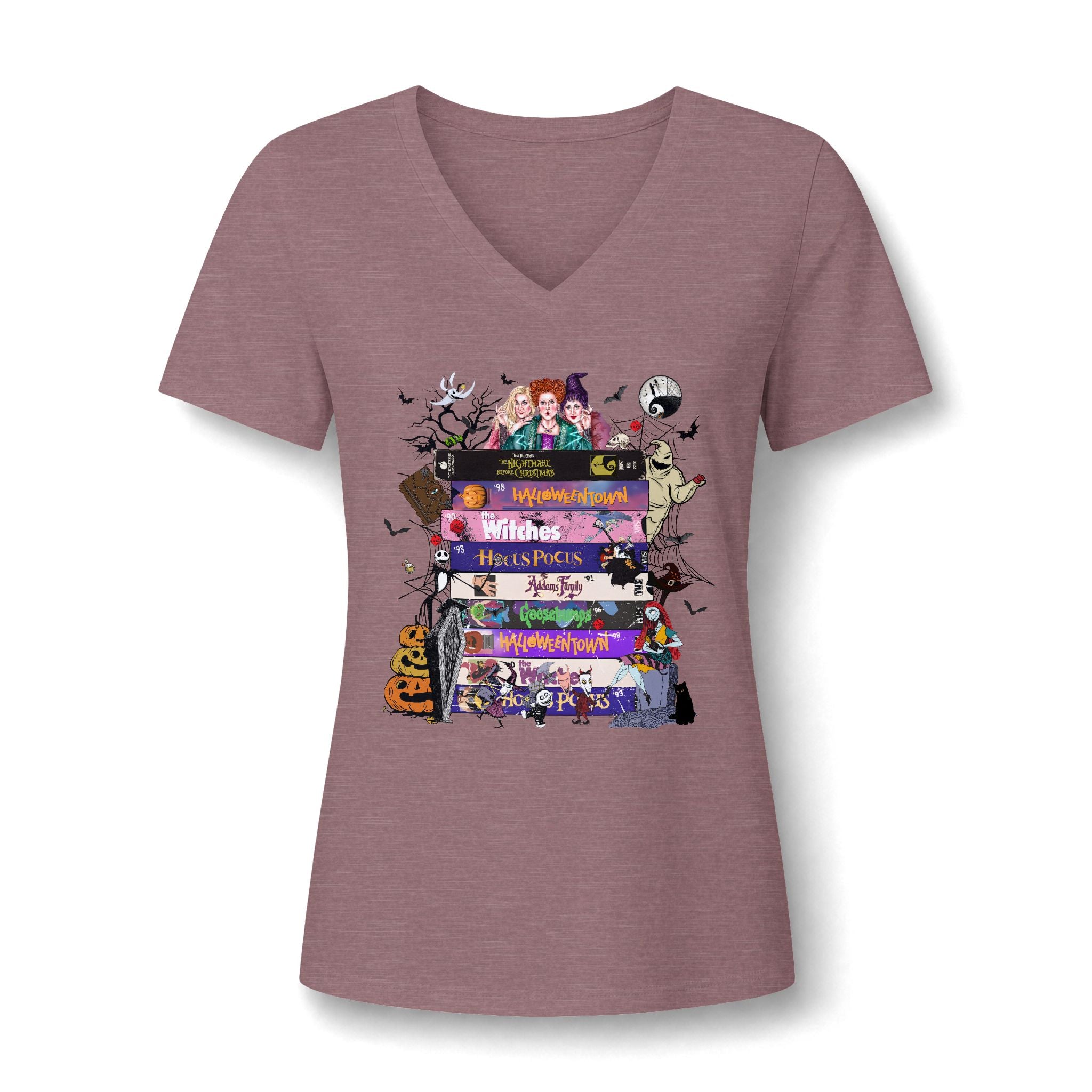 Book Stack V-Neck Tee
