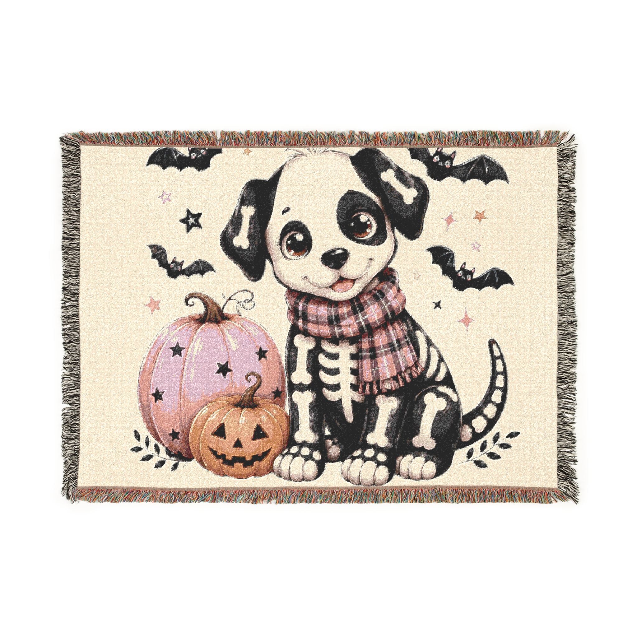 Halloween Puppy Woven Blanket