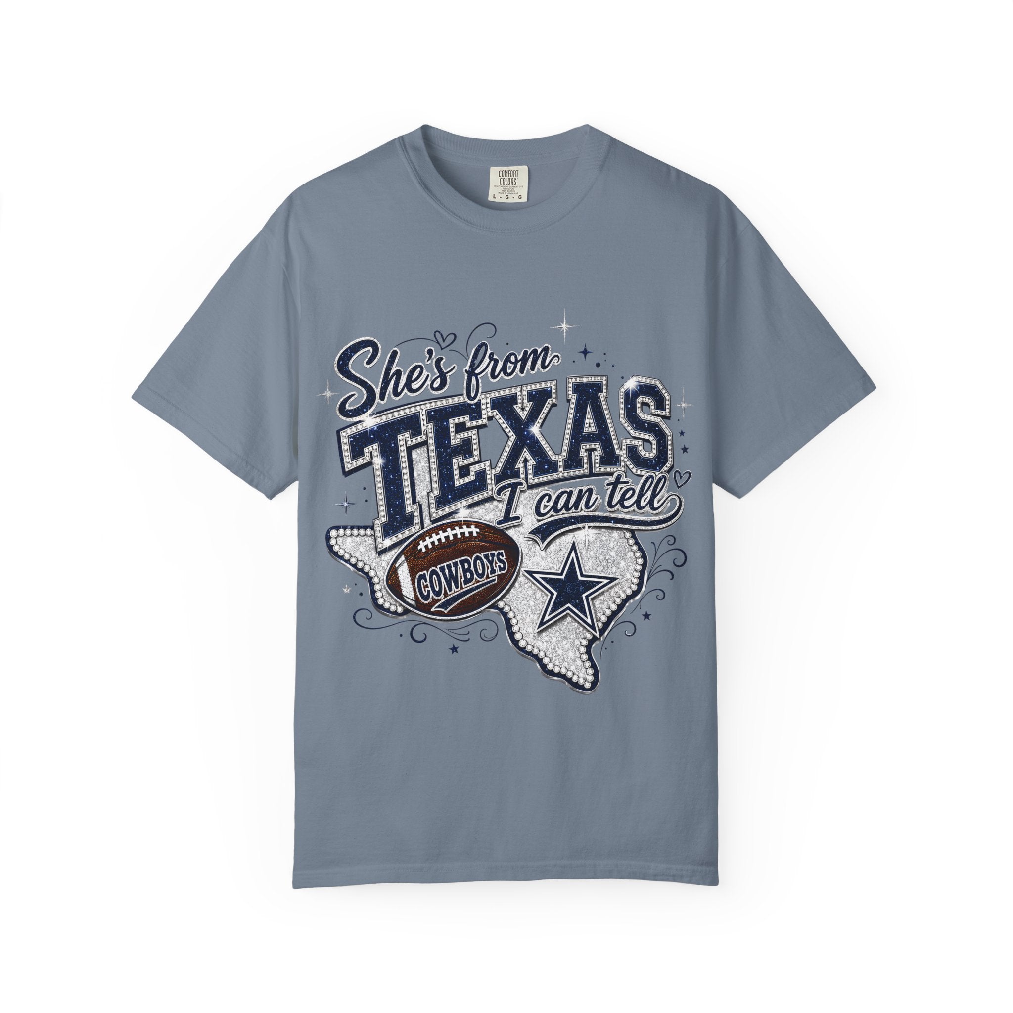 She's From Texas I Can Tell Tee — Dallas Cowboys Vintage Football Graphic T-Shirt