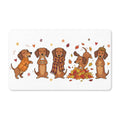Cute Fall Wiener Dog Welcome Mat