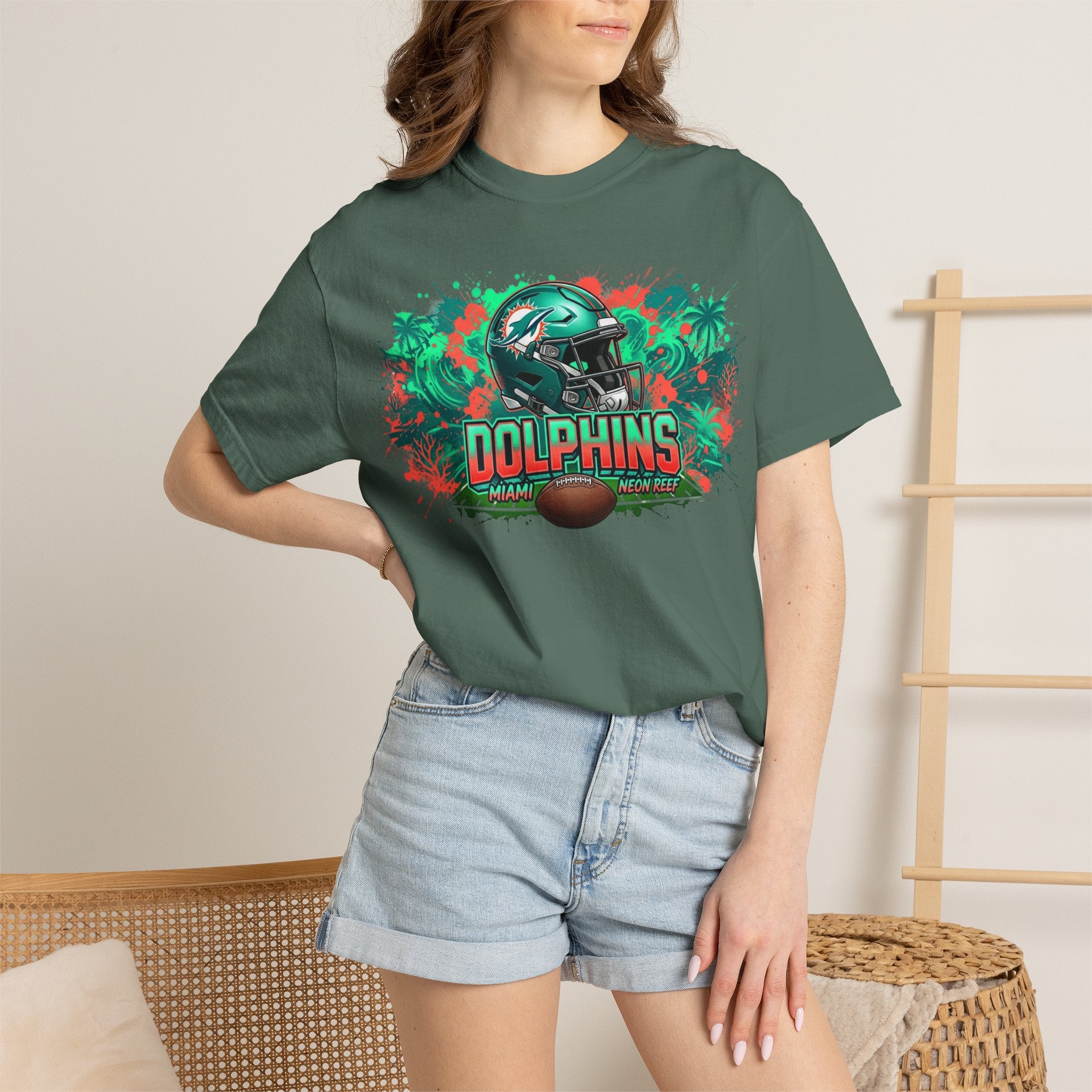 Unisex Garment-Dyed T-shirt-Dolphins