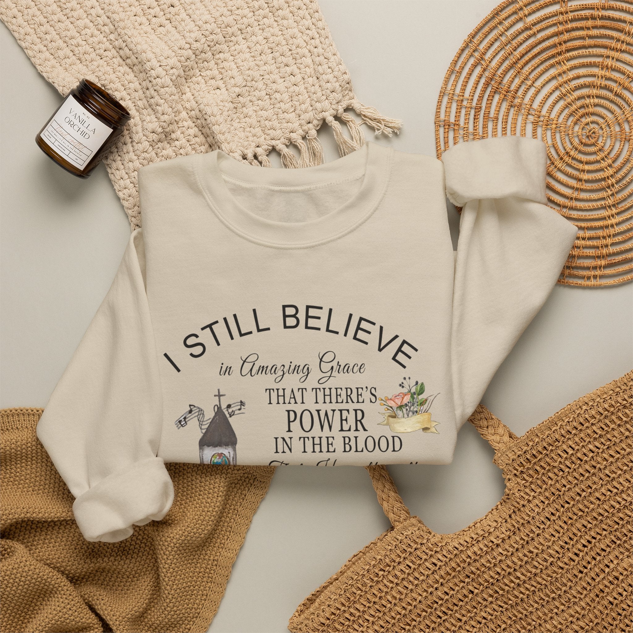 Christian Church Sweatshirt — "I Still Believe" Inspirational Faith Crewneck