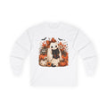 Halloween Ghost & Black Cat Long Sleeve Tee